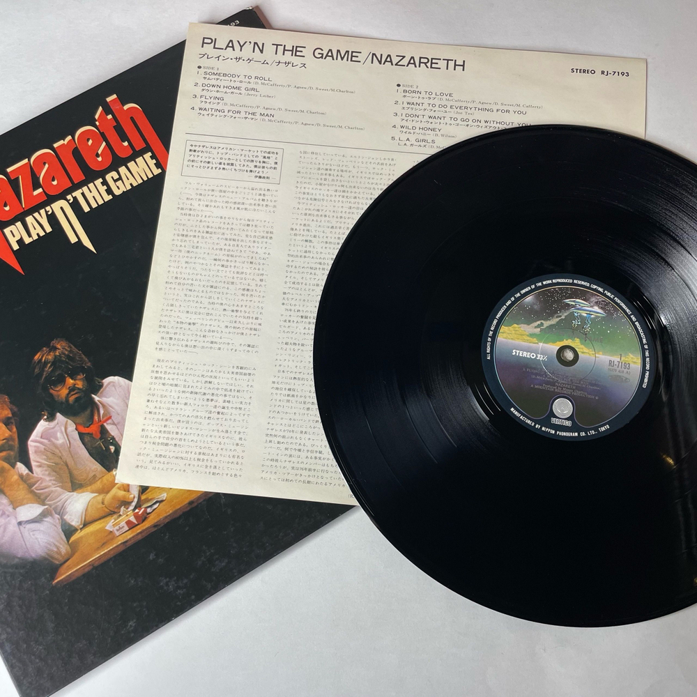 Винтажная виниловая пластинка LP Nazareth Play N The Game (Япония 1976) (Без Оби)
