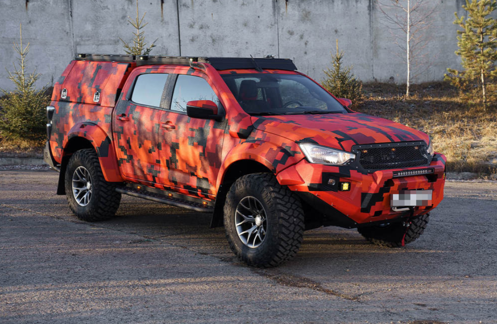 Багажник экспедиционный Isuzu D-Max 2020+ (Шторка) дальний свет