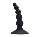 Чёрная анальная пробка-ёлочка DOMINO ASS PUNISHER SILICONE - 9,5 см. (Цвет: черный)