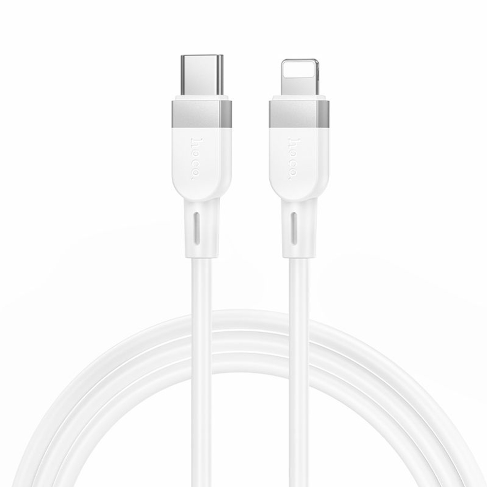 HOCO X109 Type-C (m)-Lightning (m) 1м 27W силикон белый