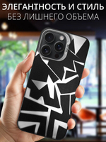 Дизайнерский чехол из пластика для IPHONE 16 PRO с усиленной защитой камеры и глянцем