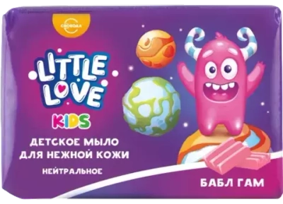 СВОБОДА Little Love Мыло кусковое Детское нежной кожи БАБЛ ГАМ 90гр*36
