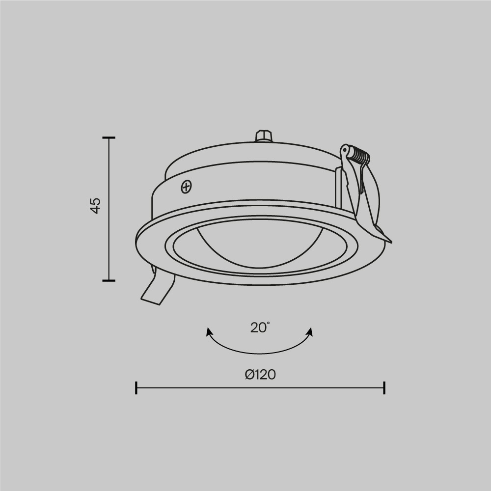 Встраиваемый светодиодный светильник Maytoni Lens DL105-12W3K-W