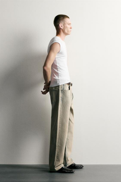 ZARA ДЖИНСЫ LOOSE FIT, ЗЕЛЕНОВАТО-СИНИЙ