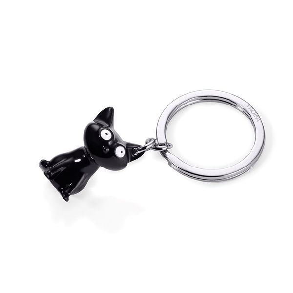 Брелок Troika Кошечка, металл, 3х1.8х1.5 см, черный