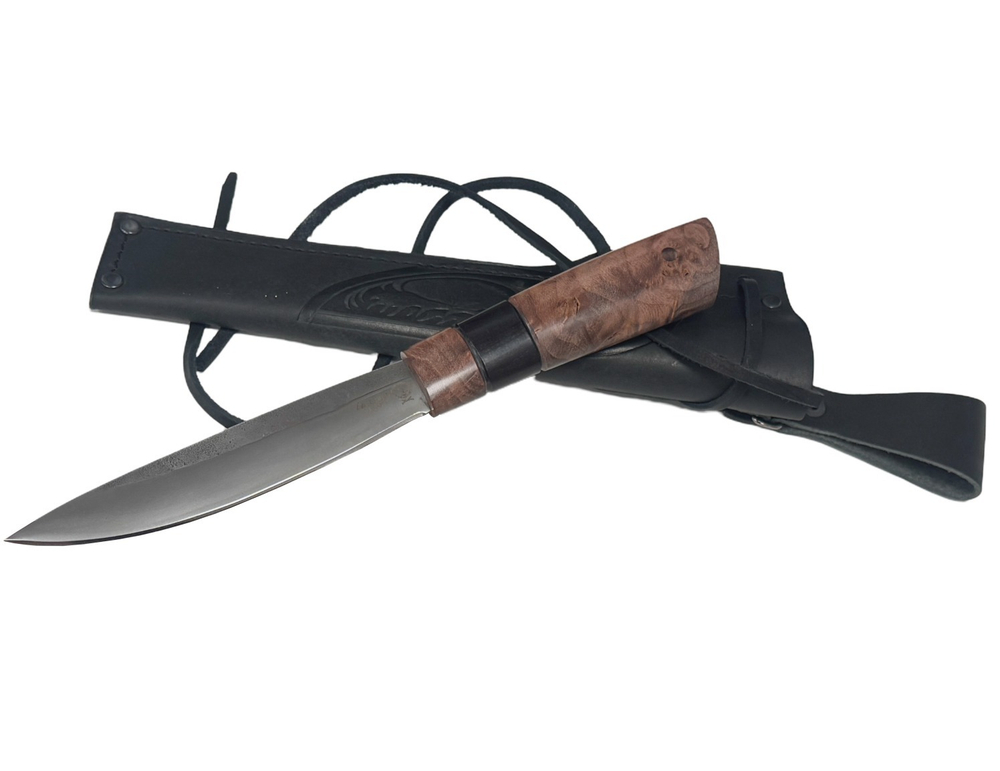 Нож Север, Bohler N690, рукоять стаб.карельская береза, коричневая