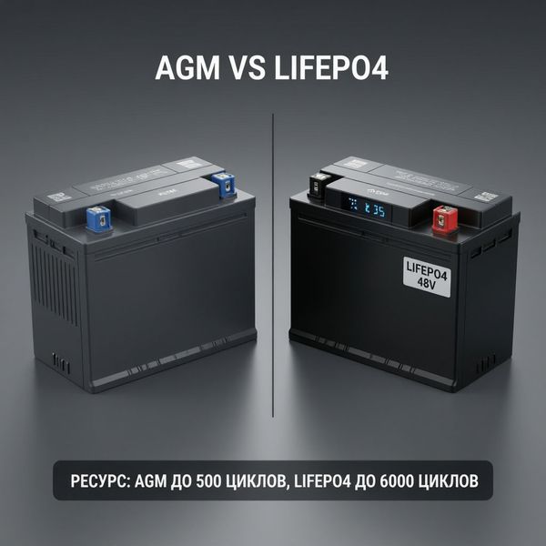LiFePO4 или AGM: сравнение аккумуляторов и расчёт выгоды на 6000 циклов для дома LiFePO4 или AGM: сравнение аккумуляторов и расчёт выгоды на 6000 циклов для дома