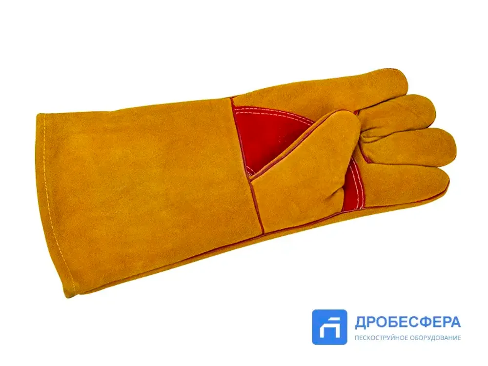 Перчатки пескоструйщика (кожа), оранжевые арт. EXT orange