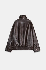 Оверсайз куртка из искусственной кожи ZW COLLECTION - ZARA