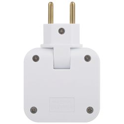 Разветвитель электрический ЭРА SPF-2-FL-USBC поворотный на 2 розетки + 2USB A+C 10А белый | Электротовары
