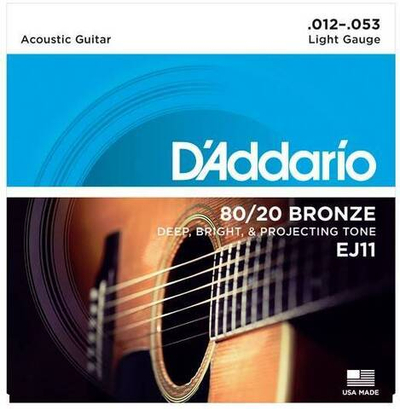 Струны для акустической гитары D'addario EJ11