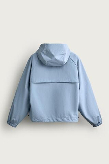 ZARA КУРТКА СВОБОДНОГО КРОЯ С ВОДООТТАЛКИВАЮЩИМ ПОКРЫТИЕМ, ГОЛУБОЙ