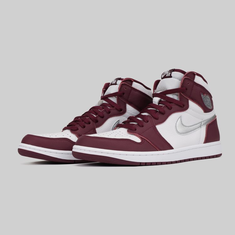 Кроссовки Jordan 1 Retro High OG Bordeaux артикул:555088-611 - купить в магазине Дайс
