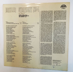Винтажная виниловая пластинка LP Mahler Малер, Gerlinde Lorenz, Czech Philharmonic Orchestra, Hans Swarowsky Symphony № 4 In G Major (Чехословакия 1989)