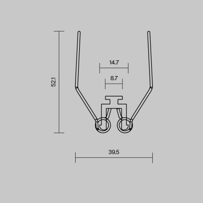 Комплект креплений (для профиля ALM-6332-S-2M) ALM-6332-MT 4 шт., 642004. TM Maytoni