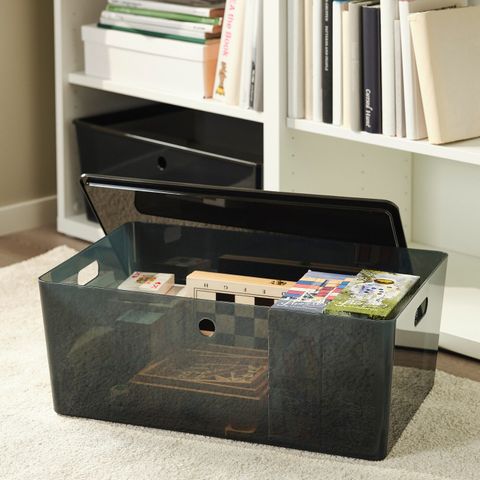 Крышка для контейнера IKEA KUGGIS (КУГГИС), Пластик, Черный, 37x54 см
