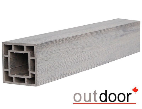Столб ДПК Outdoor 120*120*3000 мм. СТОРМ серый микс