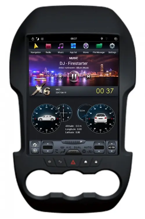Магнитола для Ford Ranger 2011-2015 - Kuberg ZF-1248-DSP ("Тесла-Стиль") на Android 9