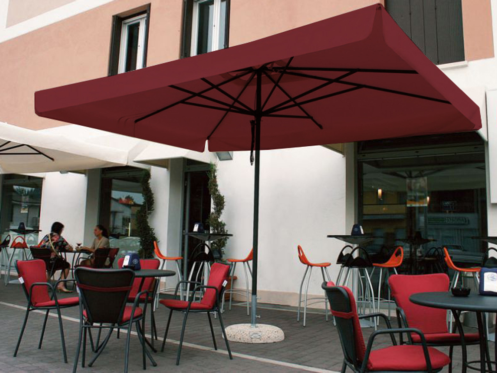 Зонт профессиональный 3х3 м Scolaro Napoli Standard, антрацит, бордовый