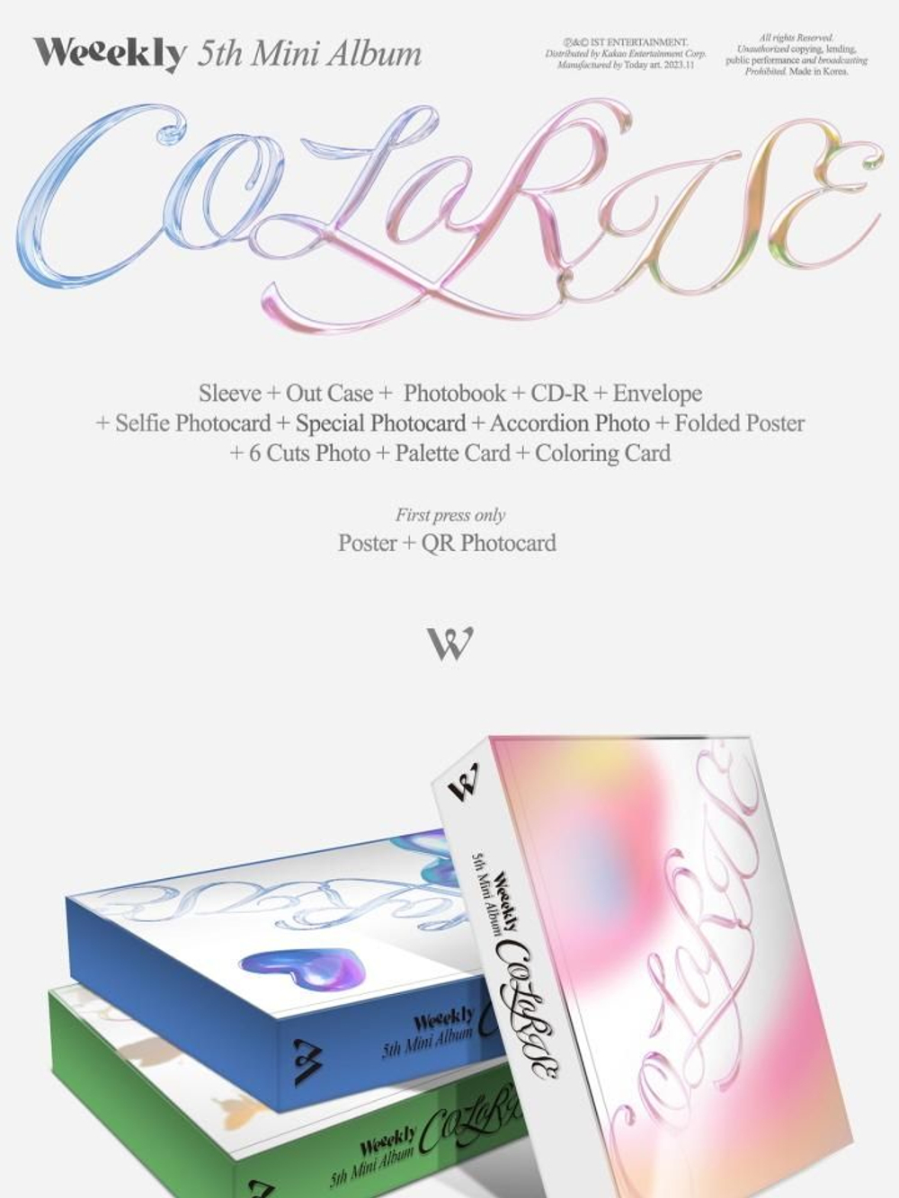 Альбом WEEEKLY - COLORISE 5th Mini Album 3 Version SET