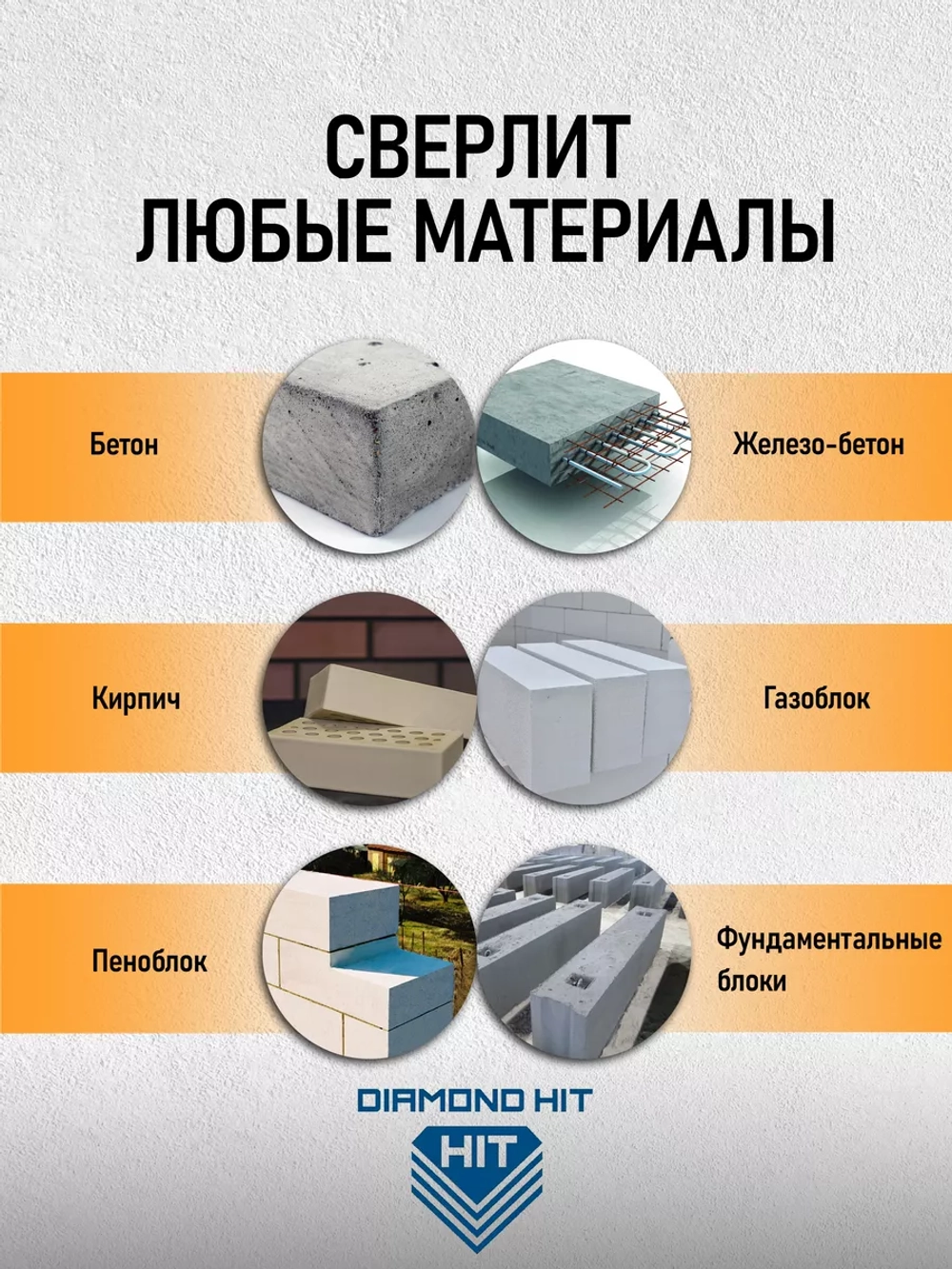 Алмазная коронка по бетону 1 1/4" 52 мм длина 450 мм