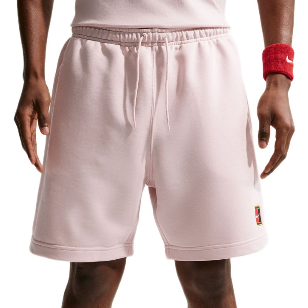 Мужские теннисные шорты Nike Court Heritage Dri-FIT Fleece Tennis — silt red