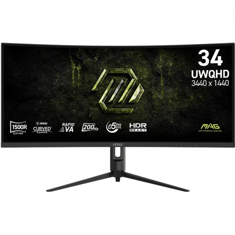 Монитор MSI 34" MAG 345CQRF E20 1000R, (9S6-3DD14H-042)