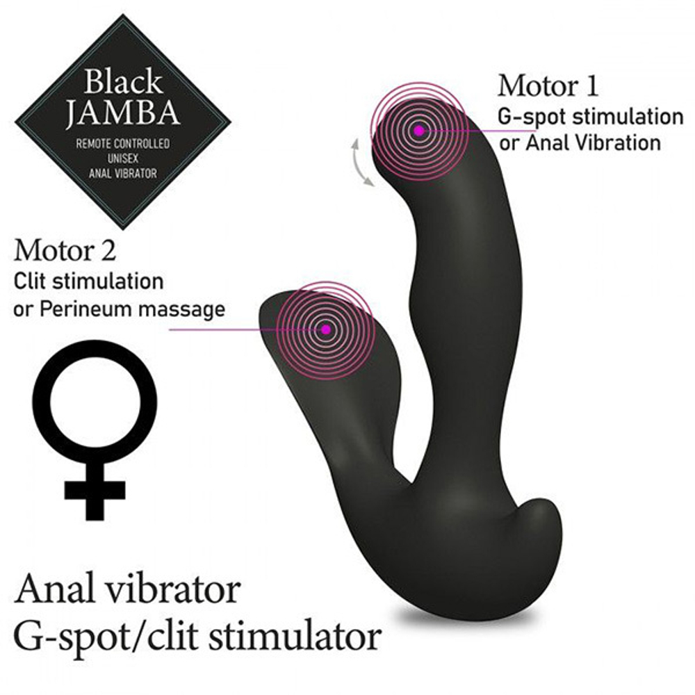 Универсальный анальный массажер 12,2см Feelz Toys Black Jamba Anal Vibrator