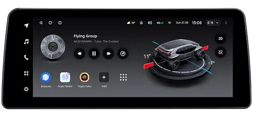 Магнитола для BMW 3-серия E90 2005-2012 (врезка наверх) - Teyes LUX ONE монитор 12.3" на Android 10, Быстрая, CarPlay, 4G SIM-слот, джойстик iDrive в комплекте