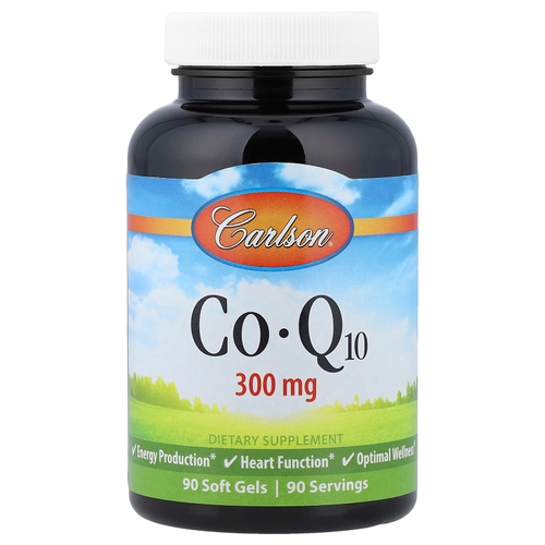 Carlson, коэнзим Q10, 300 мг, 90 капсул
