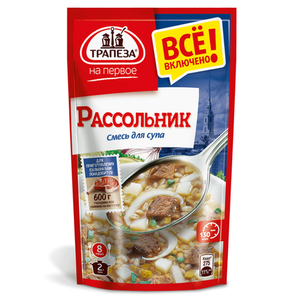 Суп на первое Трапеза рассольник 130г