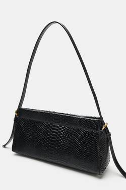 ZARA СУМКА НА ПЛЕЧО С АНИМАЛИСТИЧЕСКИМ ПРИНТОМ, ЧЕРНЫЙ