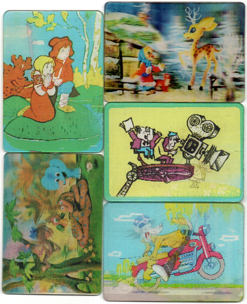 № 40 Набор из 5 стерео Календариков. Мультфильмы СССР 1980 г.