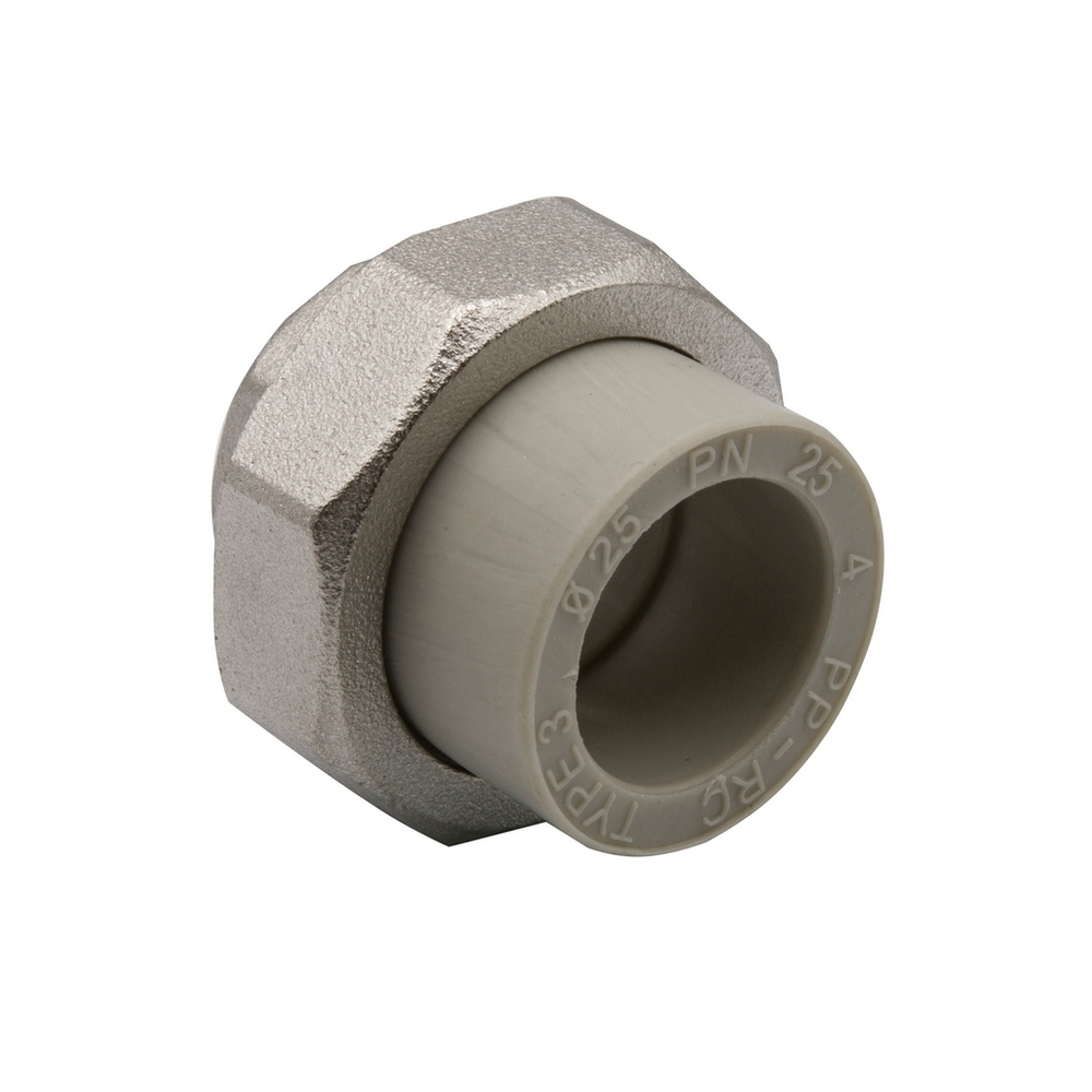 Муфта комб. разъемная, вн 25х3/4" EVER®  СЕРЫЙ (Россия)