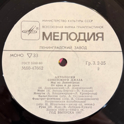 Виниловая пластинка Сборник– Мы Из Ленинграда - We Are From Leningrad (Мелодия) LP