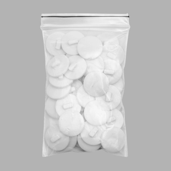 Пуговицы на ножке 32L=20 мм, пластик (White (белый)), NE68, 36 шт
