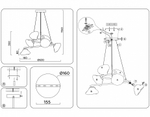 Подвесная люстра Ambrella Light LH LH15003