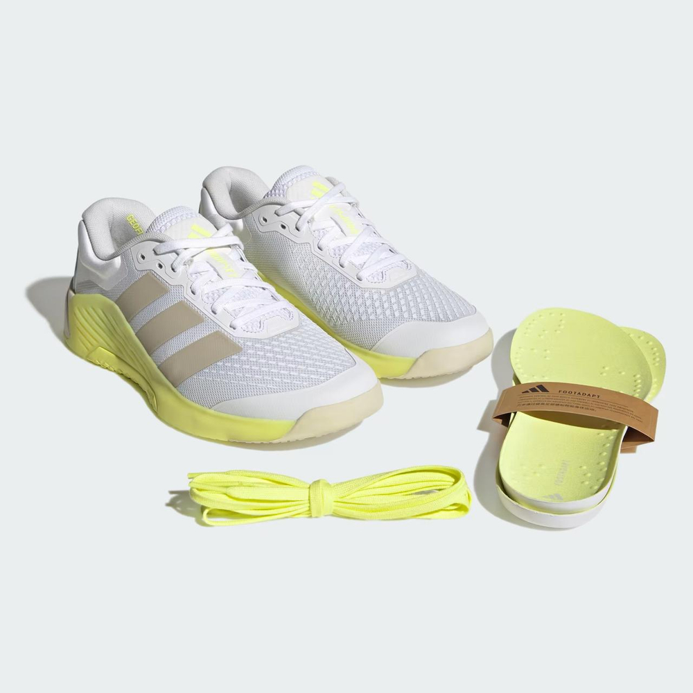 Кроссовки женские adidas Dropset 4 (Бело-Лимонные)