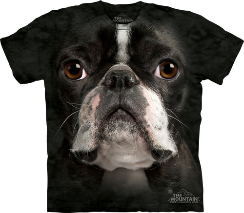 Футболка детская Mountain с изображением бостонского терьера - Boston Terrier Face