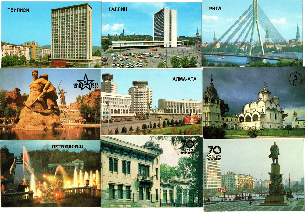 Календарики карманные 25 штук. Виды городов, достопримечательности 1986 - 1991 гг.