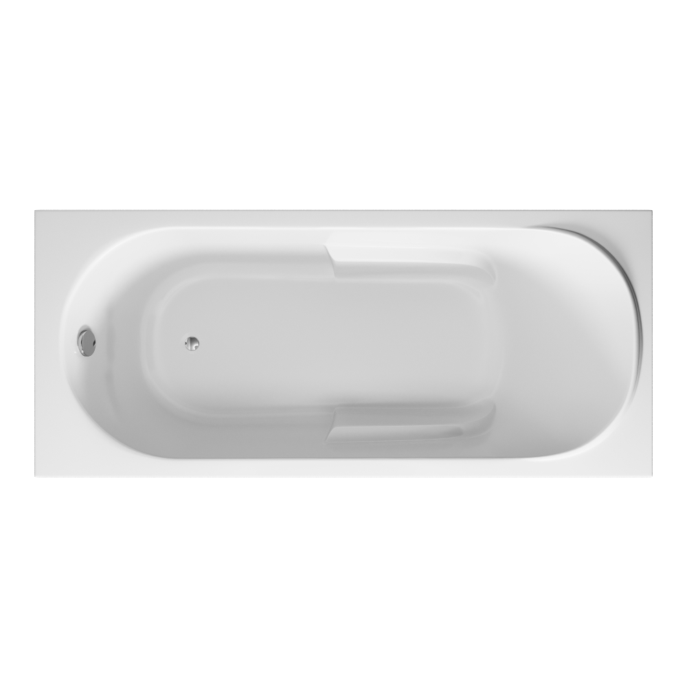 Ванна акриловая Vincea VBT-2A170-LG с ножками 1700*750*480, пристенная, цвет белый