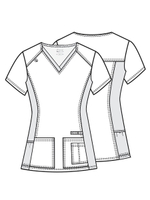 Топ медицинский женский Cherokee CK605, белый, 2XL