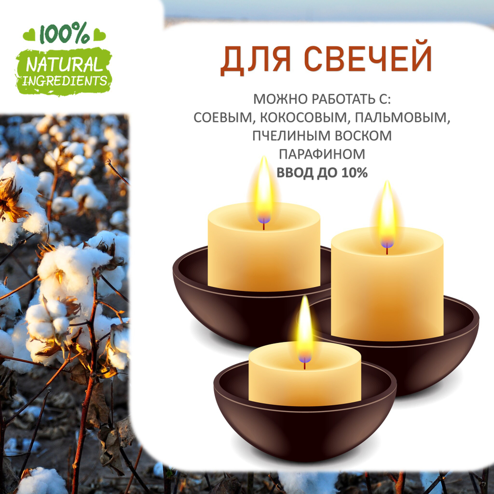 Хлопок, отдушка для свечей и мыла