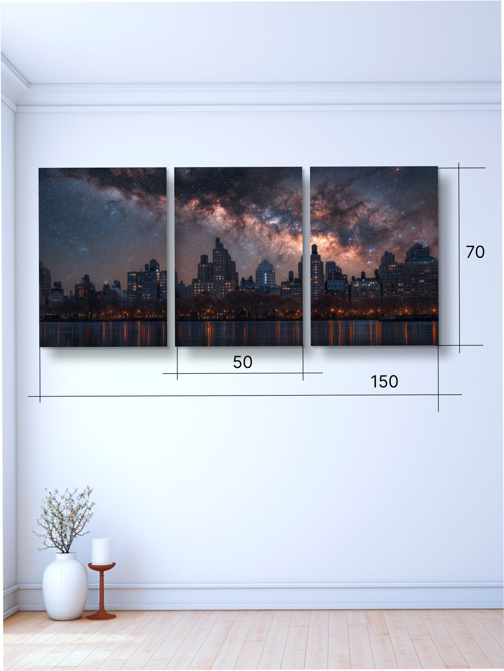 Картина Тихая Венеция модульная 50x70см 3шт.