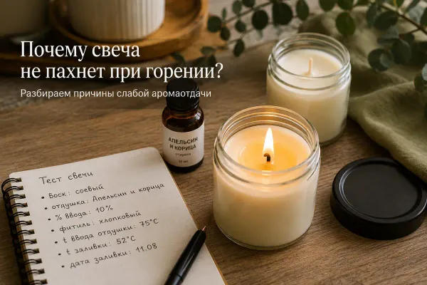 Почему свеча не пахнет при горении: причины слабой аромаотдачи и что делать?