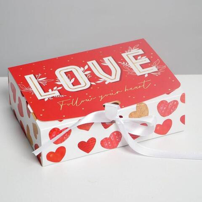Коробка складная подарочная «LOVE», 16.5 × 12.5 × 5 см