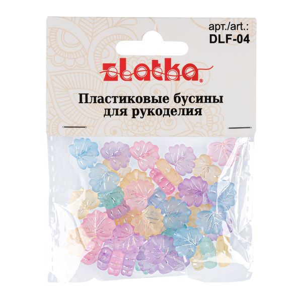 Бусины пластик 13х10 мм, 250±10 г, №01, Zlatka DLF-04