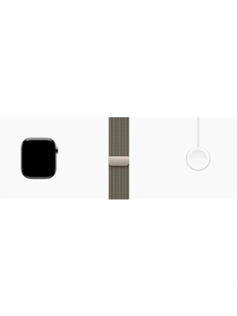 Умные часы Apple Watch Series 10 GPS + Cellular 46 мм Natural Titanium Case with Natural Milanese Loop - S/M