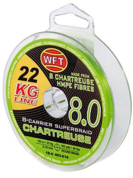 Леска плетёная WFT KG x8 Chartreuse150 м, 016