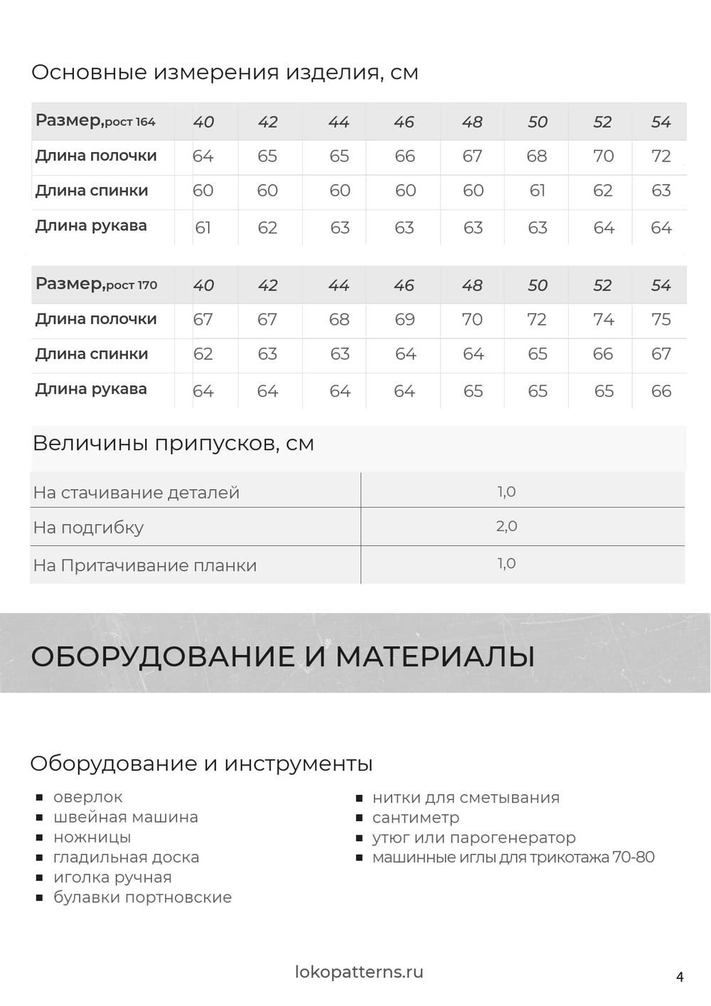 Бумажная выкройка блузка Инчхон 58 размер 164 рост